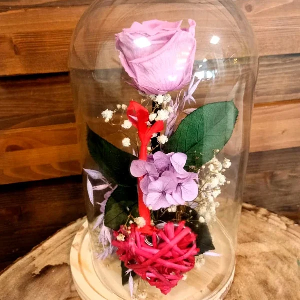 Cúpula con rosa morada